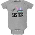 thumbnail image 1 of Little Sister Construction Truck Crane Soft Baby One Piece Heather 3-6 M, 1 of 1