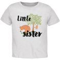 thumbnail image 1 of Little Sister Cute Fox Woodland Nature Toddler T Shirt White 2T, 1 of 1