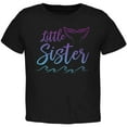 thumbnail image 1 of Little Sister Mermaid Tail Ocean Toddler T Shirt Black 2T, 1 of 1