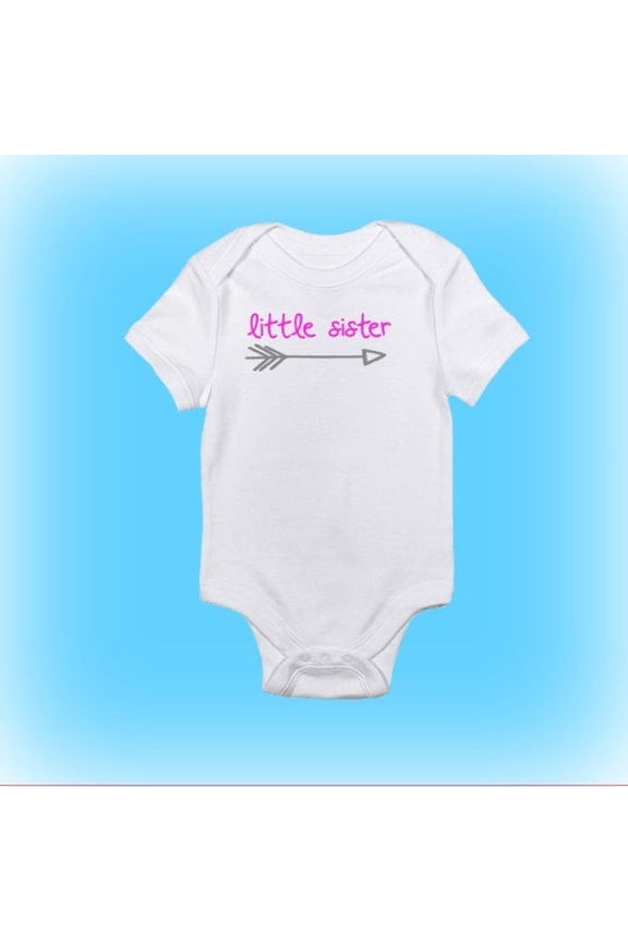 Little Sister Onesie- Unique Baby Shower Gift - Baby Gift Idea - Little Sister - Baby Shower Idea - Baby Girl Onesie-Gift For Newborn Baby Cool Baby Clothing, BABY BODYSUIT LAT 4424