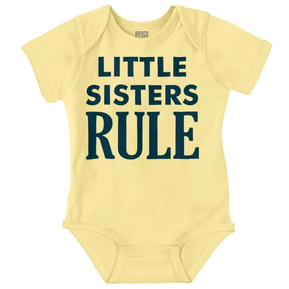 Little Sister Rule Younger Sis Love Bodysuit Jumper Girls Infant Baby Brisco Brands 12M