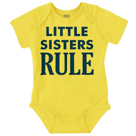 Little Sister Rule Younger Sis Love Bodysuit Jumper Girls Infant Baby Brisco Brands 18M