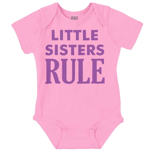 Little Sister Rule Younger Sis Love Bodysuit Jumper Girls Infant Baby Brisco Brands NB