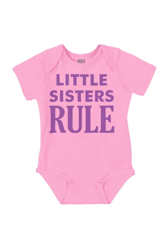 Little Sister Rule Younger Sis Love Bodysuit Jumper Girls Infant Baby Brisco Brands NB