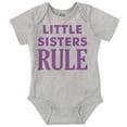 thumbnail image 1 of Little Sister Rule Younger Sis Love Bodysuit Jumper Girls Infant Baby Brisco Brands NB, 1 of 6