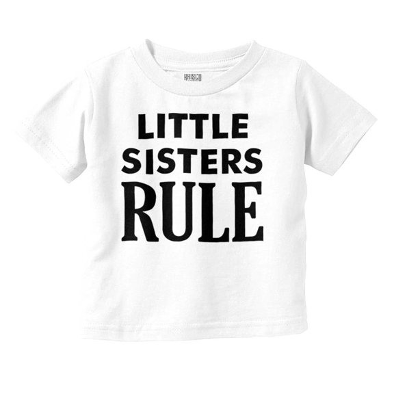 Little Sister Rule Younger Sis Love Youth T Shirt Tee Girls Infant Toddler Brisco Brands 18M