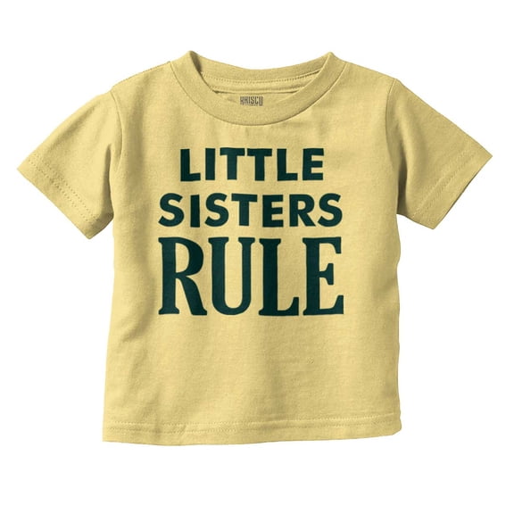 Little Sister Rule Younger Sis Love Youth T Shirt Tee Girls Infant Toddler Brisco Brands 24M