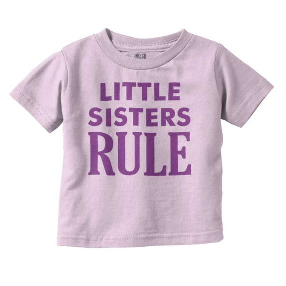 Little Sister Rule Younger Sis Love Youth T Shirt Tee Girls Infant Toddler Brisco Brands 24M