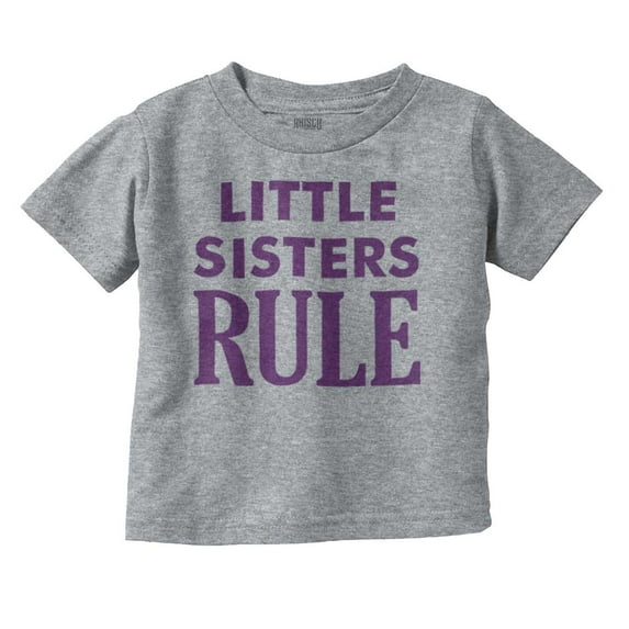 Little Sister Rule Younger Sis Love Youth T Shirt Tee Girls Infant Toddler Brisco Brands 3T