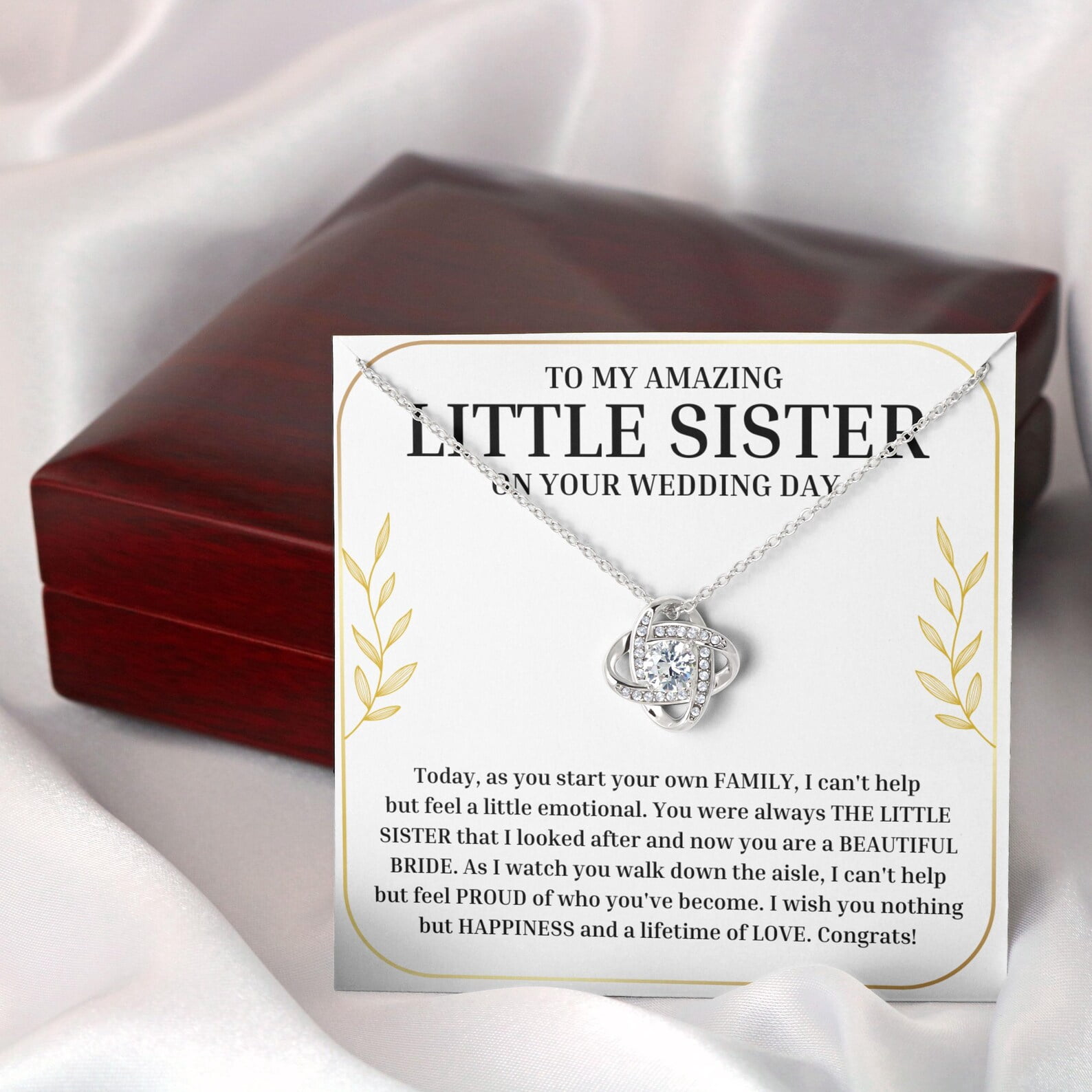 Little Sister Wedding Day Jewelry, Gift for Little Sister, Little Little Sister Wedding Day Jewelry, Gift for Little Sister, Little