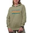 thumbnail image 1 of Little Sister, Younger Sibling Themed, Groovy Retro Wavy Text Merch Gift, Sand Hooded Sweatshirt or Hoodie, XL, 1 of 5