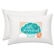 Little Sleepy Head Toddler Pillow 13 x 18, Hypoallergenic Ergonomic Pillow for Sleeping, Kids Pillow (2 Pack)