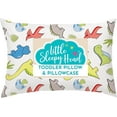 thumbnail image 1 of Little Sleepy Head Toddler Pillow with Toddler Pillowcase (Dinosaurs) Best Pillow for Kids! 13x18", 1 of 7