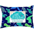 thumbnail image 1 of Little Sleepy Head Toddler Pillow with Pillowcase (Dinosaurs Blue) Best Pillow for Kids! 13x18", 1 of 6