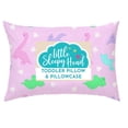 thumbnail image 1 of Little Sleepy Head Toddler Pillow with Pillowcase (Dinosaurs Pink) Best Pillow for Kids! 13x18", 1 of 7