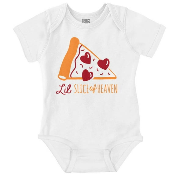 Little Slice of Heaven Cute Pizza Bodysuit Jumper Girls Infant Baby Brisco Brands NB