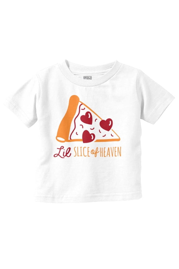 Little Slice of Heaven Cute Pizza Youth T Shirt Tee Girls Infant Toddler Brisco Brands 4T