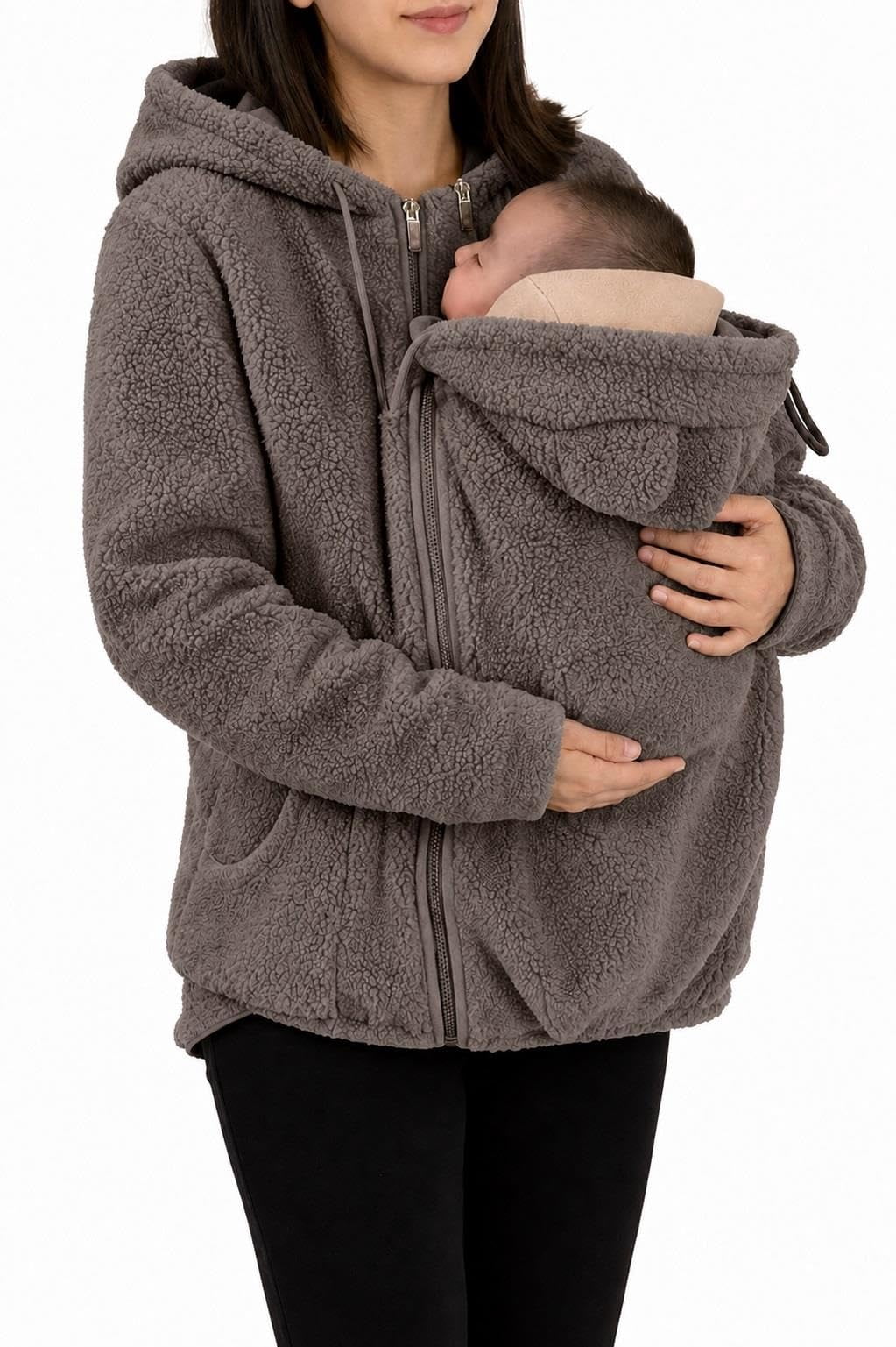 Little Snug Fleece Baby Carrier Sweater Hoodie for Mom Pouch Carrying