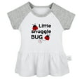 thumbnail image 1 of Little Snuggle Bug Funny Dresses For Baby, Newborn Babies Skirts, Infant Princess Dress, 0-24M Kids Graphic Clothes (Gray Raglan Dresses, 6-12 Months), 1 of 4