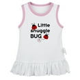 thumbnail image 1 of Little Snuggle Bug Funny Dresses For Baby, Newborn Babies Skirts, Infant Princess Dress, 0-24M Kids Graphic Clothes (White Sleeveless Dresses, 12-18 Months), 1 of 4