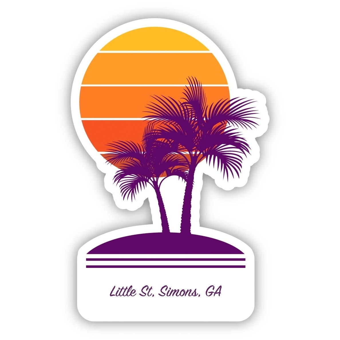 Little Sodus Bay New York Souvenir 4 Inch Vinyl Decal Sticker Palm