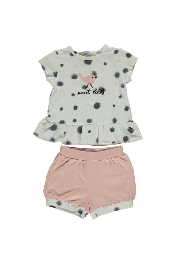 Little Sparrow 2-Piece Tee & Shorts Set