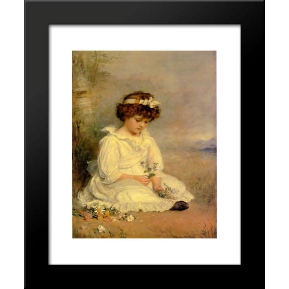 Little Speedwell's Darling Blue 20x24 Framed Art Print by Millais, John Everett