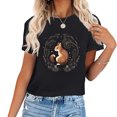 thumbnail image 1 of Little Squirrels Cool Women's Short Sleeve Printed T-Shirt for Parties and Gifts Black, 1 of 5