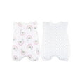 thumbnail image 1 of Little Star 100% Organic Cotton 2 Pack Baby Girl Rompers, 1 of 5