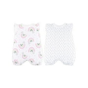 LITTLE STAR ORGANIC Little Star 100% Organic Cotton 2 Pack Baby Girl Rompers