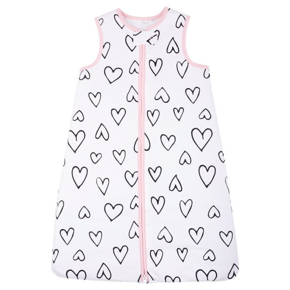 Little Star 100% Pure Organic Cotton Wearable Blanket, Hearts, Infant, Baby Girl