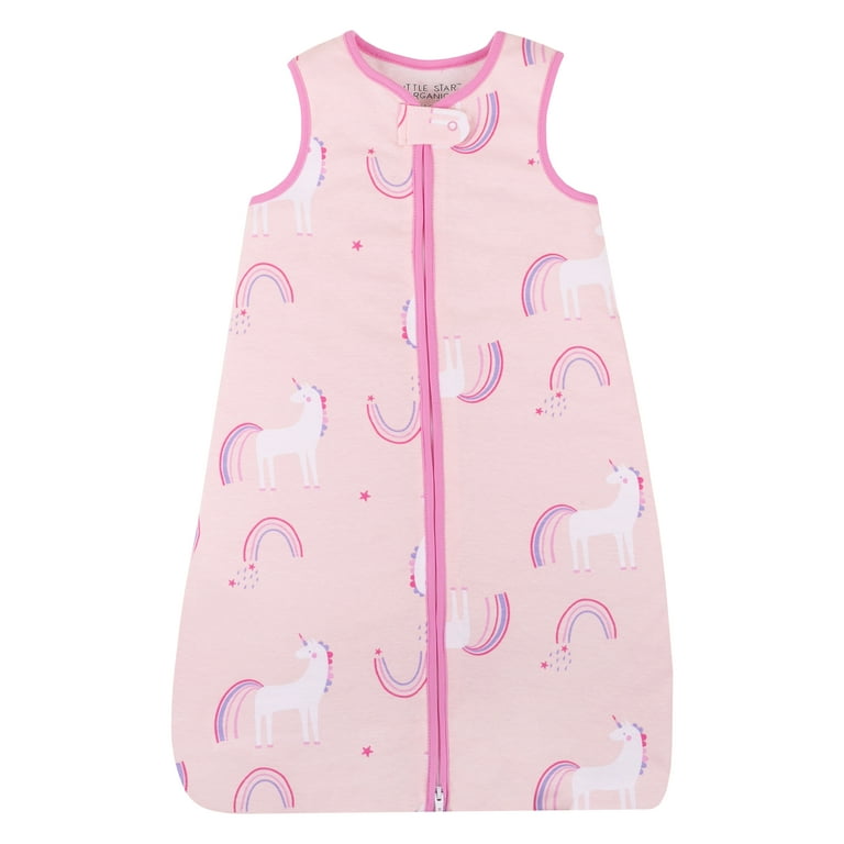 Little Star 100 Pure Organic Cotton Wearable Blanket Unicorn Rainbow Infant Baby Girl