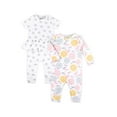 thumbnail image 1 of Little Star 100% Organic Cotton 2 Pack Baby Girl Sleep N Play, 1 of 4