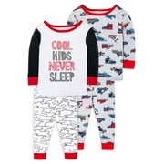 Little Star Baby & Toddler Girl 4Pc Long Sleeve Shirts & Pants Pajamas, Size 9 Months-5T