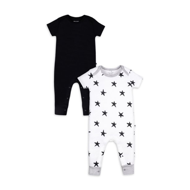 Little Star Baby Unisex 2 Pk Rompers, Size Newborn 24 Months