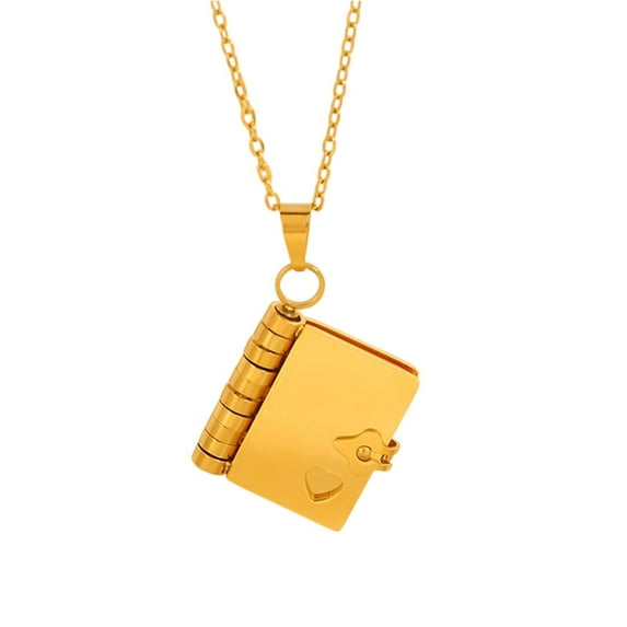 My Little Star Book Necklace - My Incredible Daughter Book Necklace Daughter Gifts from Dad Mom Mother Adjustable Silver Jewelry Openable with 6 Pages Gifts of Love