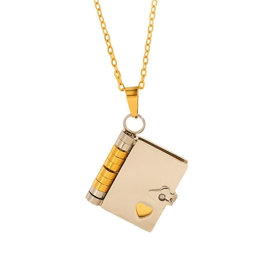 My Little Star Book Necklace,My Incredible Daughter Book Necklace for Daughter,Openable with 6 Pages of Engraved Information,Birthday Day Gift Graduation Jewelry of Love