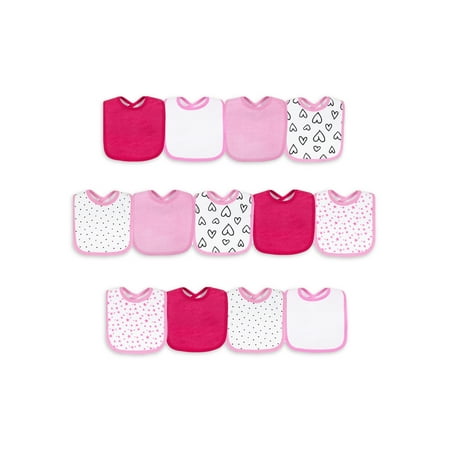 Little Star Cotton Feeding Baby Bib, 13pk Girls