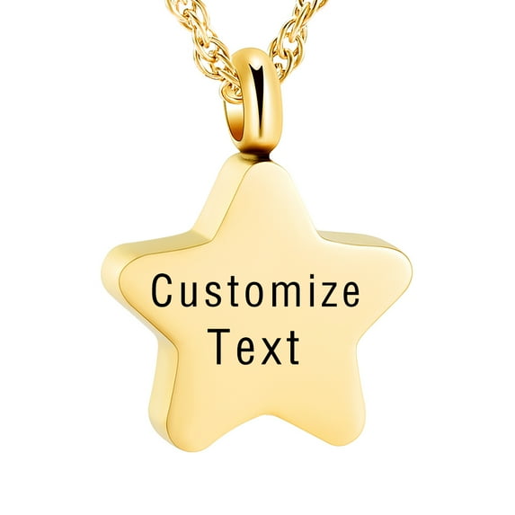 Little Star Cremation Jewelry for Ashes Holder Urn Pendants with Chain Necklace for Ashes of Loved One