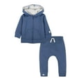 thumbnail image 1 of Little Star 100% Organic Cotton 2-Piece Baby Boy Hoodie & Pant Set, 1 of 13