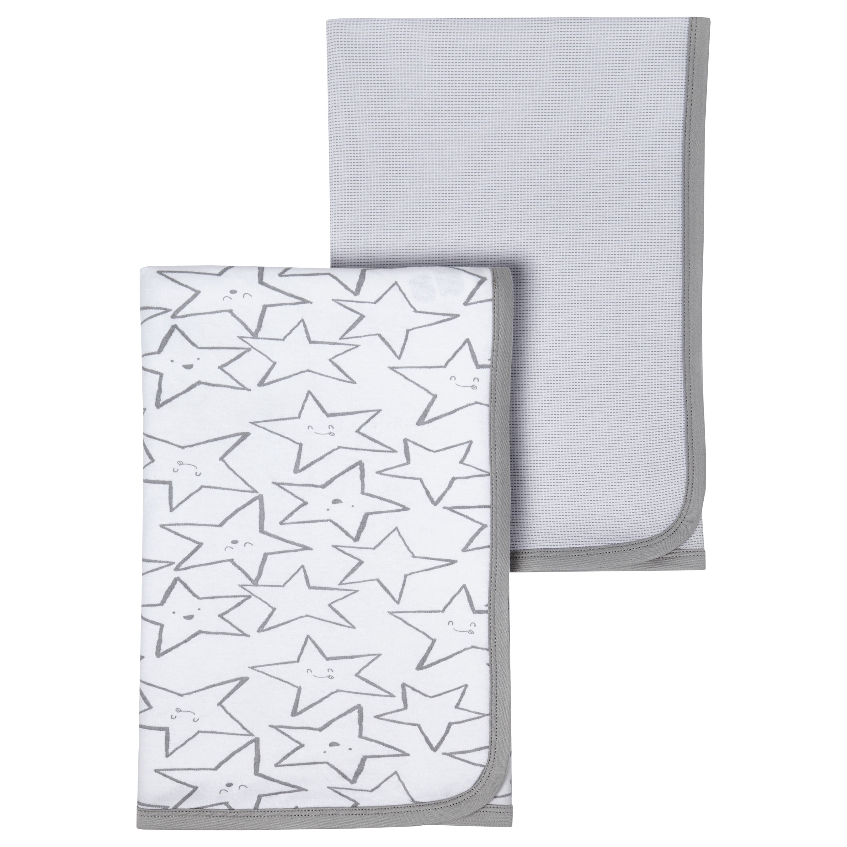 Little Star 100% Organic Cotton 2 Pack Baby Receiving Blanket