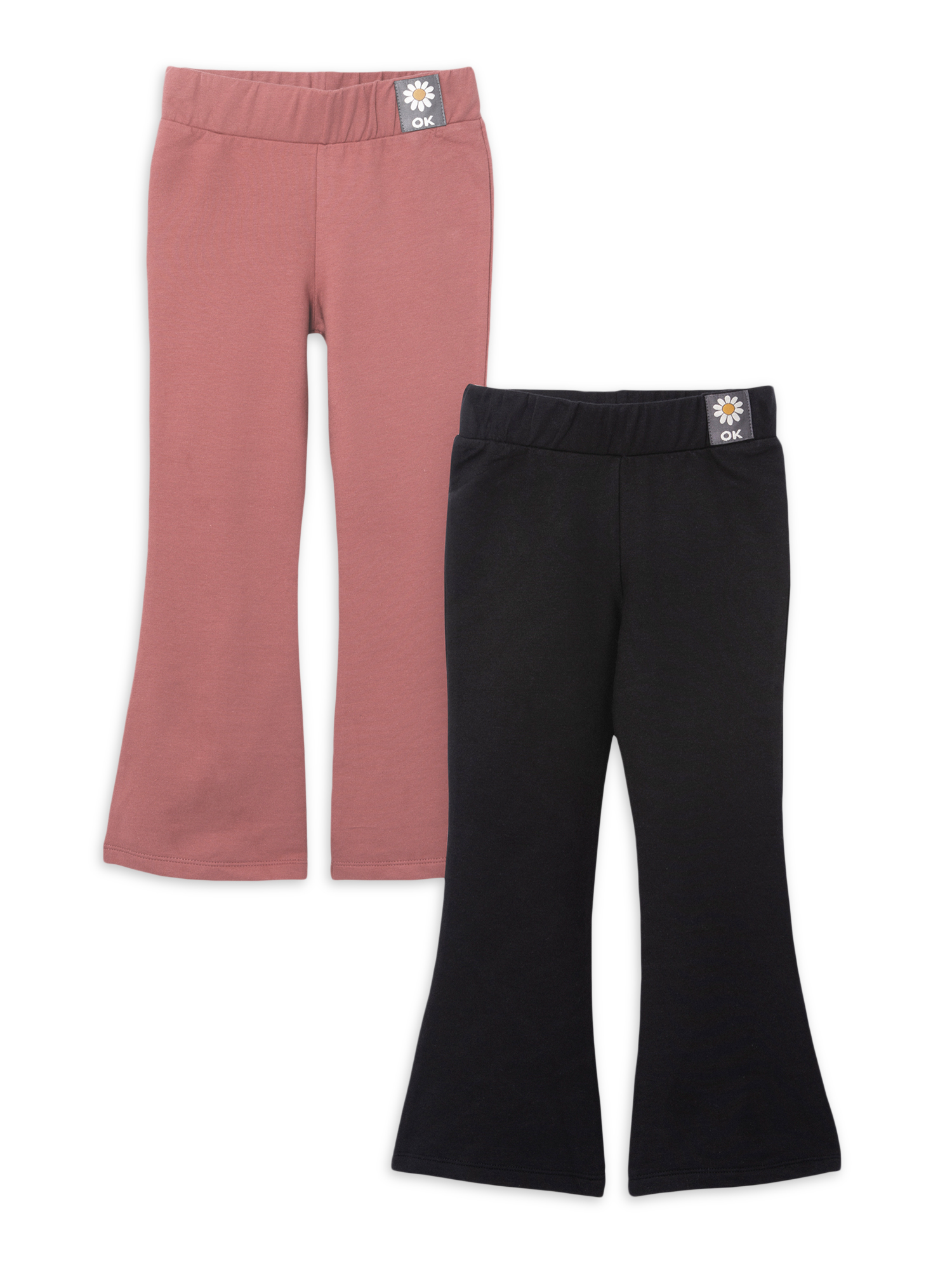 Little Star Organic 2 Pk Toddler Girls Flare Leggings 12M-5T - Walmart.com