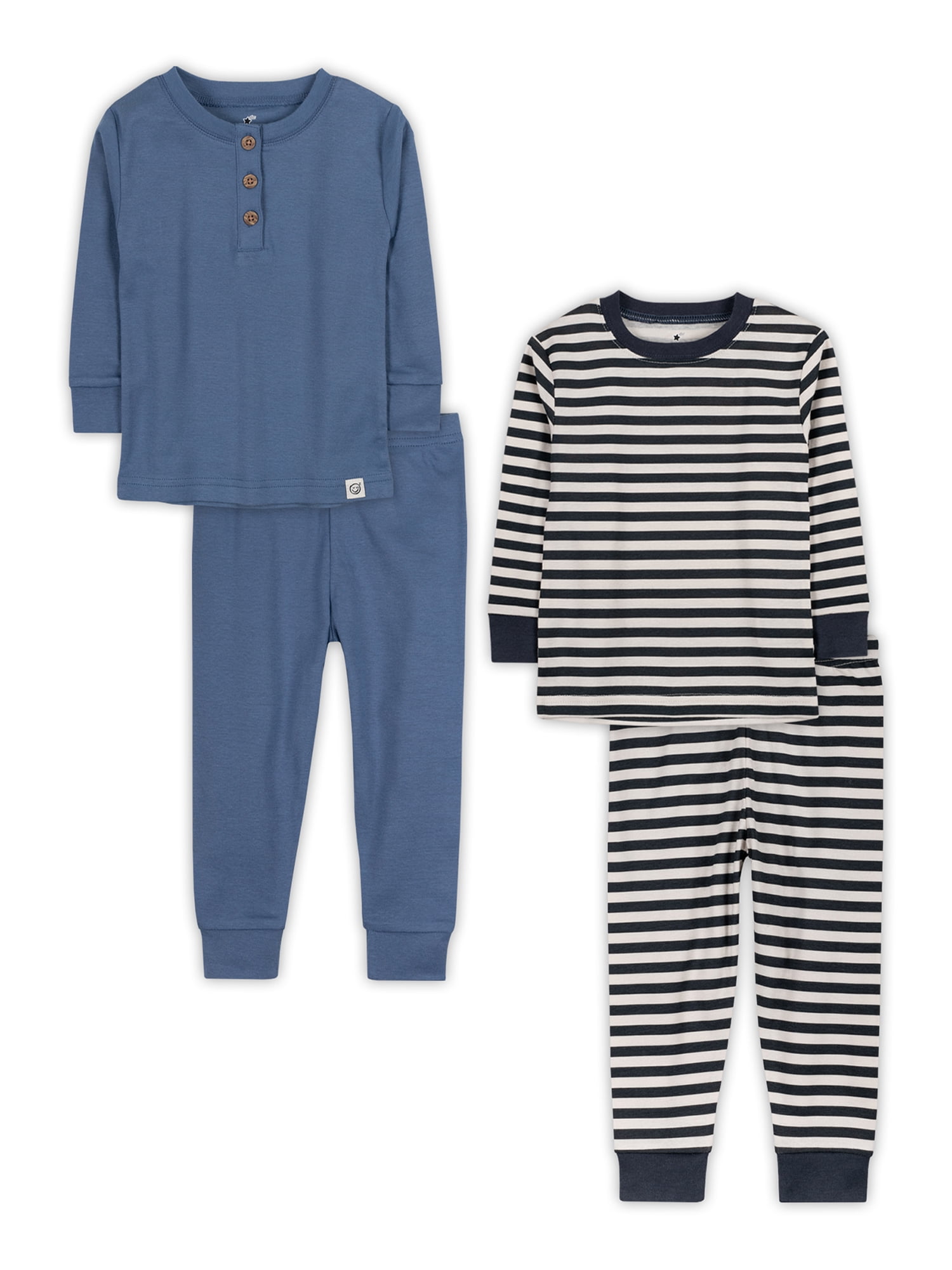 Little Star Organic 4PC Boy Snug Fit Sleepwear Sizes 9M5T