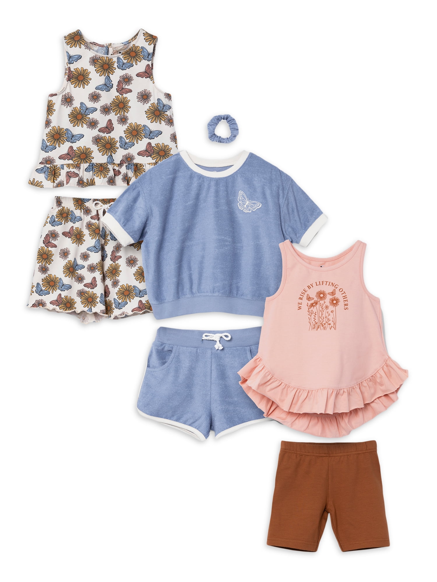 Little Star Organic 6 Pc Toddler Girls Bundle Set 12M-5T