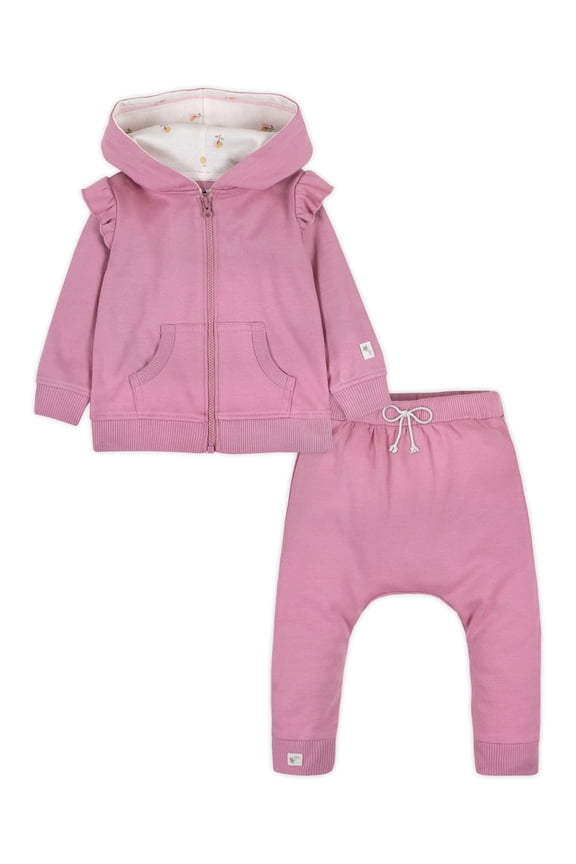 Little Star 100% Organic Cotton 2 Piece Baby Girl Sweatshirt & Pant Set