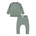 thumbnail image 1 of Little Star 100% Organic Cotton 2-Piece Baby Boy Sweatshirt & Pant Set, 1 of 14