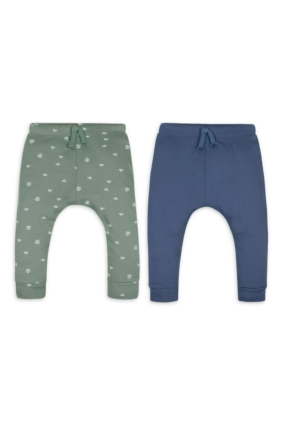 Little Star 100% Organic Cotton 2-Pack Baby Boy Pants