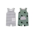 thumbnail image 1 of Little Star Organic Baby Boy 2 Pk Sleeveless Rompers, Size Newborn - 24 Months, 1 of 5