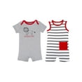 thumbnail image 1 of Little Star Organic Baby Boy 2Pk Rompers, Size Newborn - 24M, 1 of 5