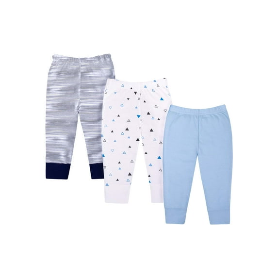 Little Star Organic Baby Boy 3Pk Pants, Size Newborn-24M